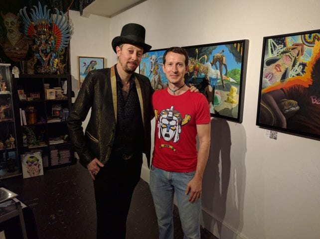 Hive Gallery owner and curator, Nathan Cartwright and Cody Seekins